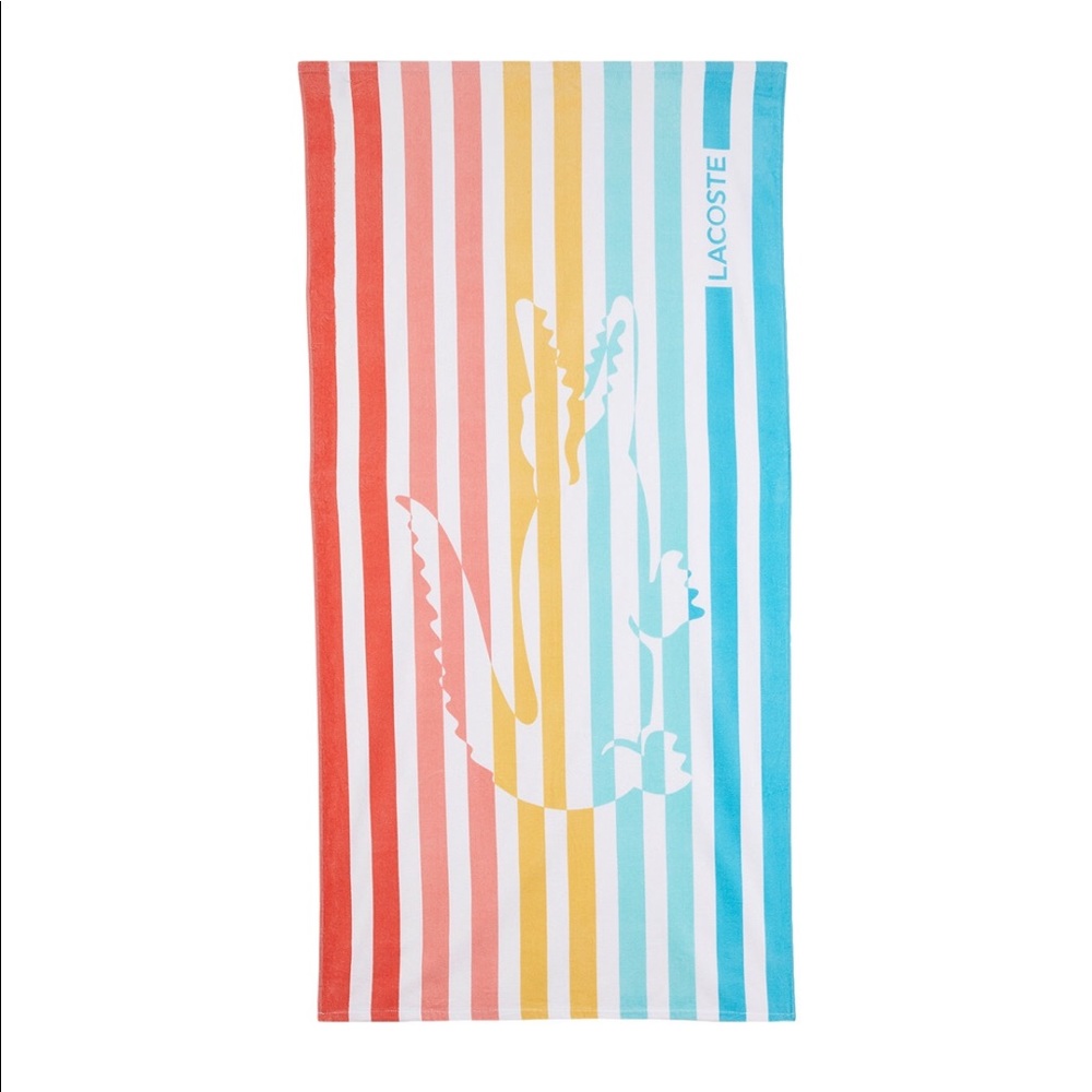 Lacoste Beach Towel multi-color striped